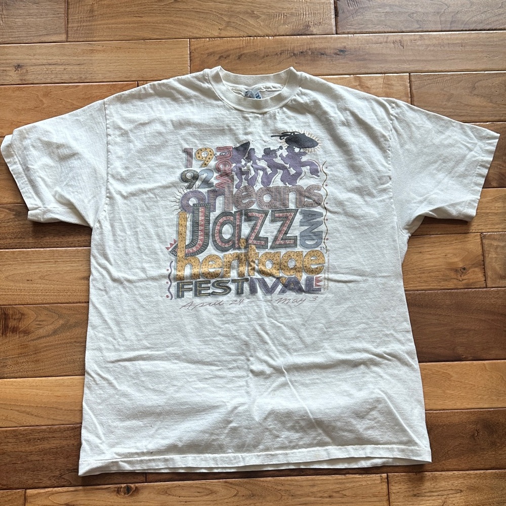 Vtg 92 New Orleans Jazz Fest single stitch T